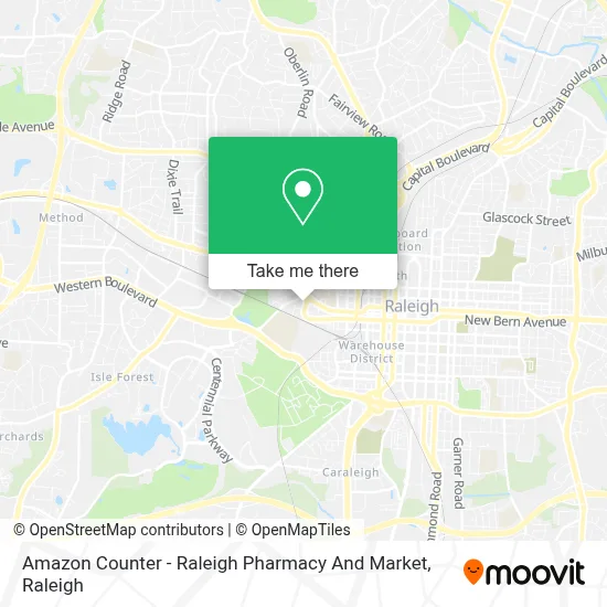 Amazon Counter - Raleigh Pharmacy And Market map