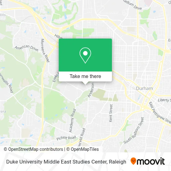 Duke University Middle East Studies Center map