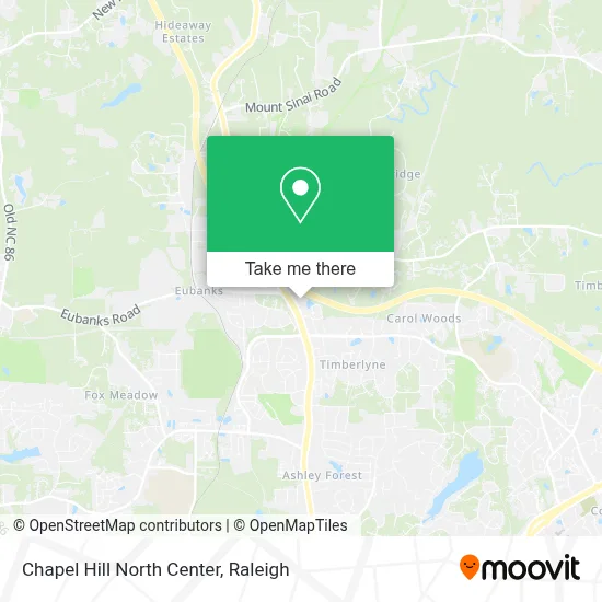 Chapel Hill North Center map