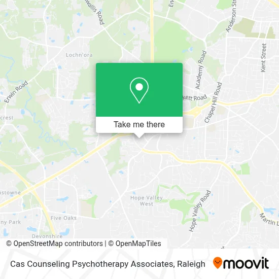 Cas Counseling Psychotherapy Associates map