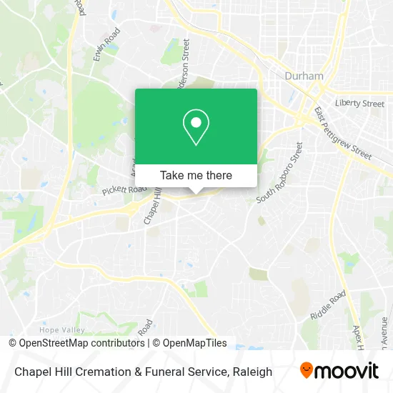 Chapel Hill Cremation & Funeral Service map