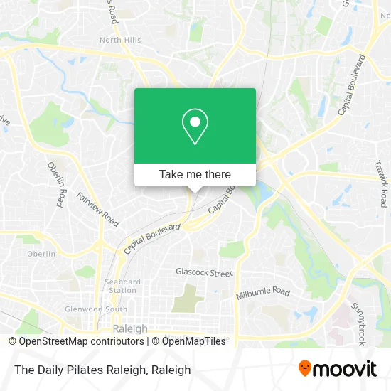 The Daily Pilates Raleigh map