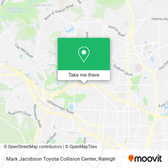 Mark Jacobson Toyota Collision Center map