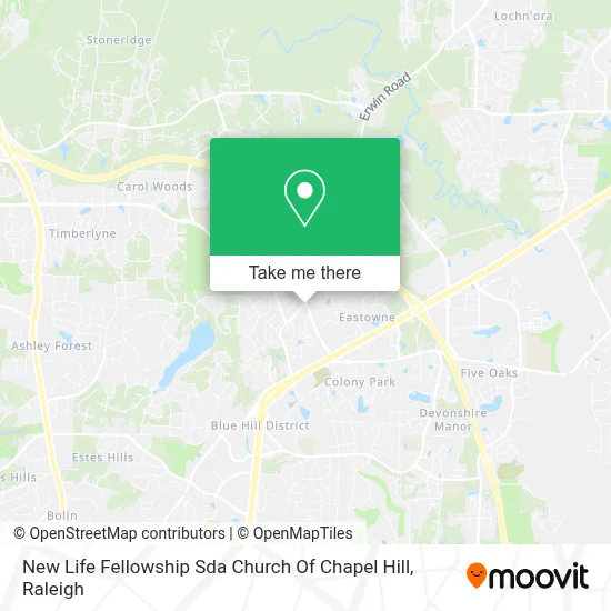 New Life Fellowship Sda Church Of Chapel Hill map