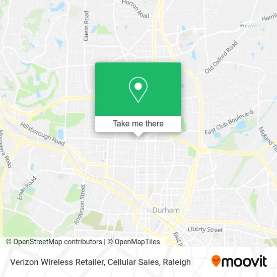 Verizon Wireless Retailer, Cellular Sales map