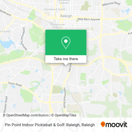 Pin Point Indoor Pickleball & Golf: Raleigh map