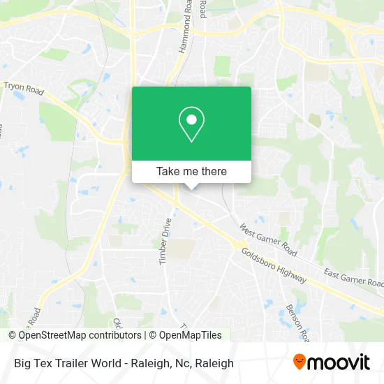 Big Tex Trailer World - Raleigh, Nc map