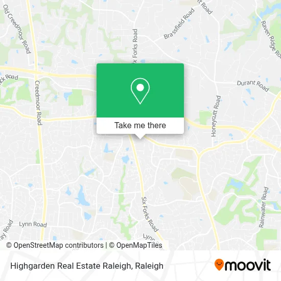 Highgarden Real Estate Raleigh map