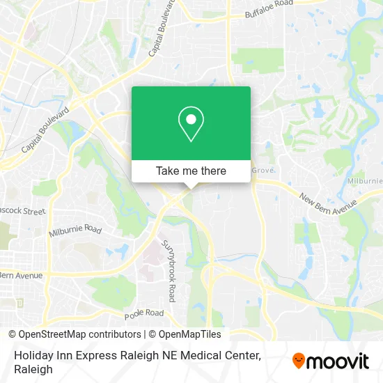 Holiday Inn Express Raleigh NE Medical Center map
