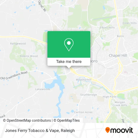 Jones Ferry Tobacco & Vape map