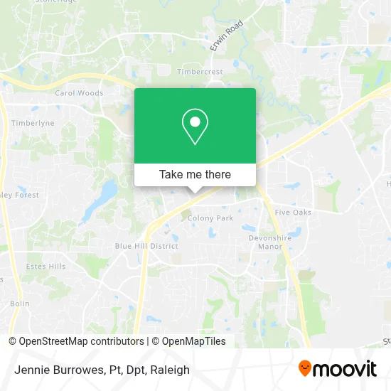 Jennie Burrowes, Pt, Dpt map