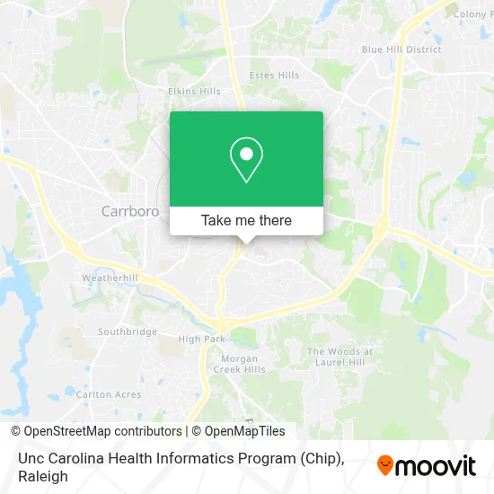 Unc Carolina Health Informatics Program (Chip) map