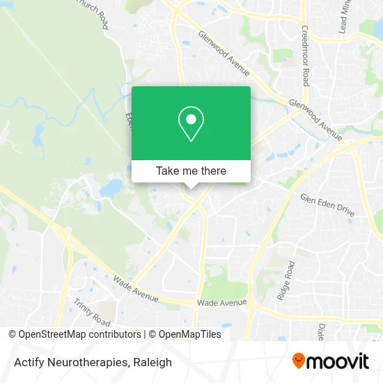 Actify Neurotherapies map