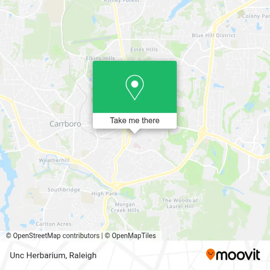 Unc Herbarium map