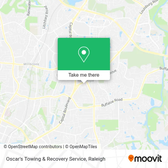 Oscar's Towing & Recovery Service map
