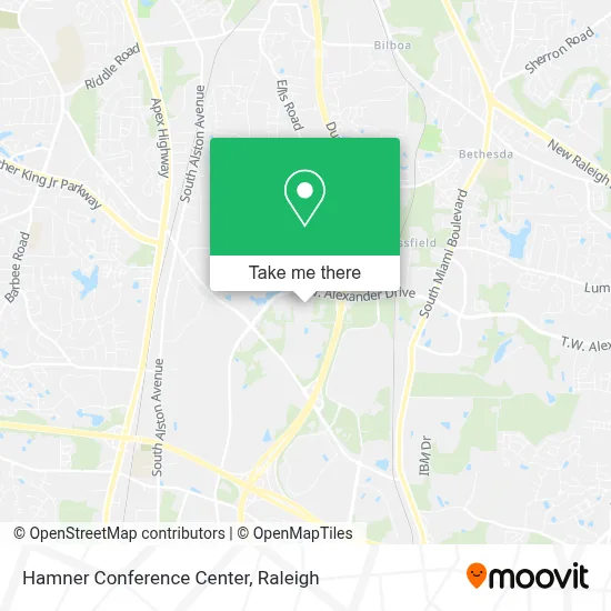 Mapa de Hamner Conference Center