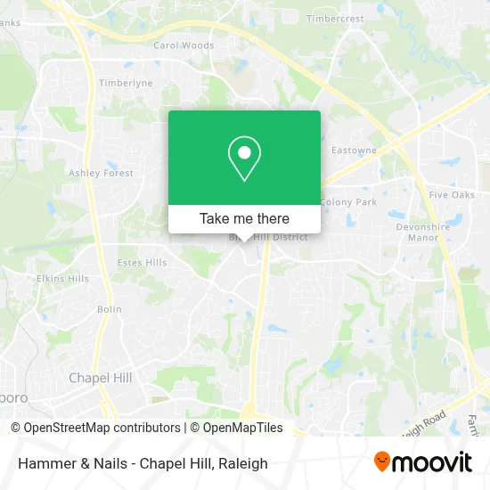 Hammer & Nails - Chapel Hill map