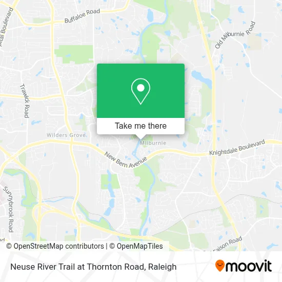 Neuse River Trail at Thornton Road map