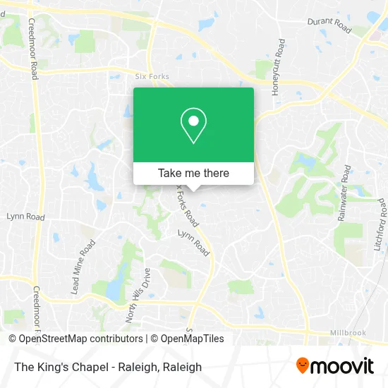 The King's Chapel - Raleigh map