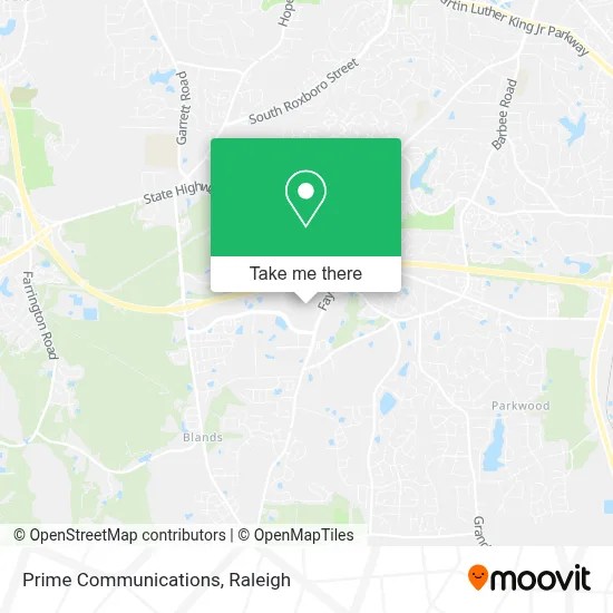 Prime Communications map