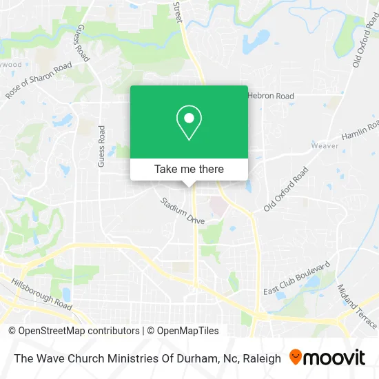 The Wave Church Ministries Of Durham, Nc map