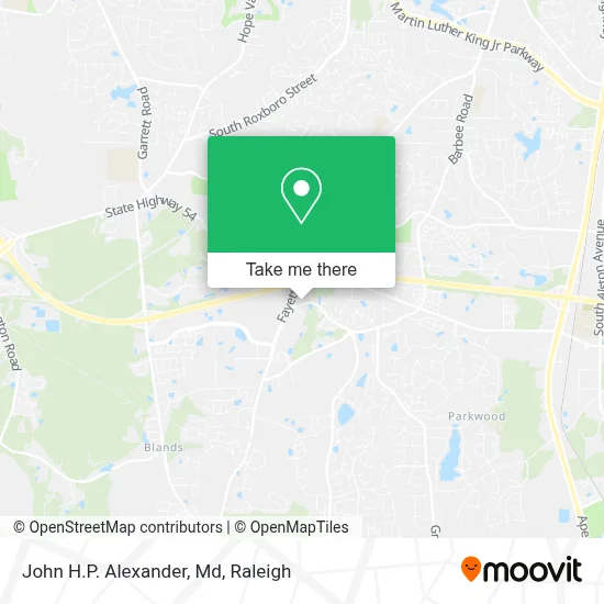John H.P. Alexander, Md map