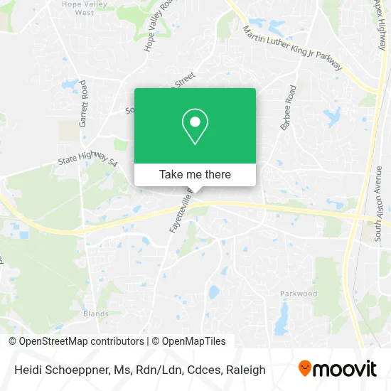 Heidi Schoeppner, Ms, Rdn / Ldn, Cdces map