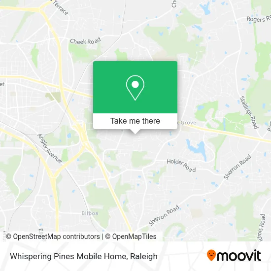 Whispering Pines Mobile Home map
