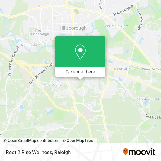 Root 2 Rise Wellness map