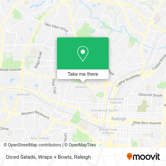 Diced Salads, Wraps + Bowls map