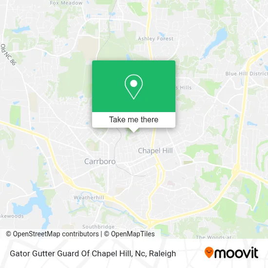 Gator Gutter Guard Of Chapel Hill, Nc map