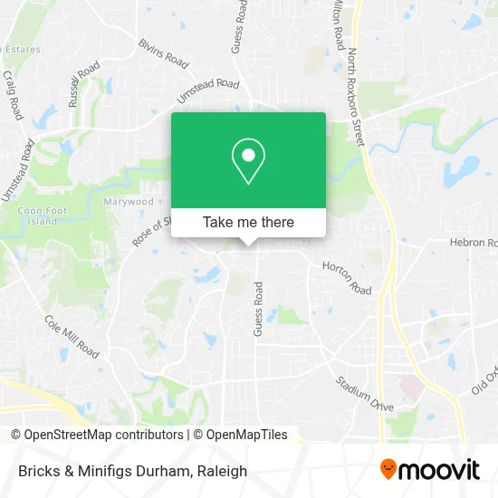 Bricks & Minifigs Durham map