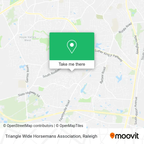 Triangle Wide Horsemans Association map