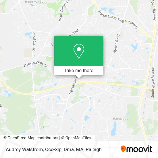 Audrey Walstrom, Ccc-Slp, Dma, MA map