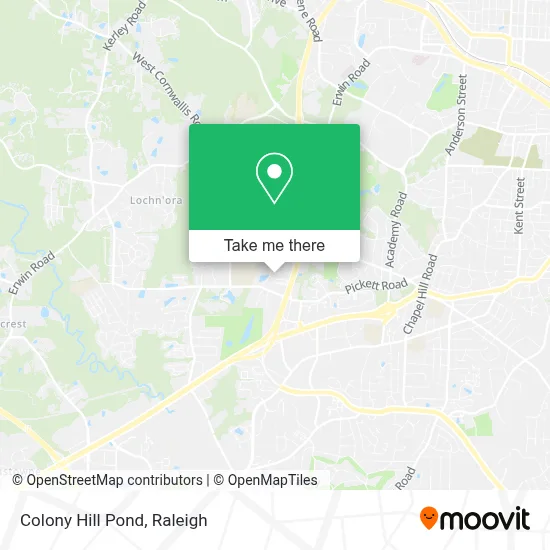Colony Hill Pond map