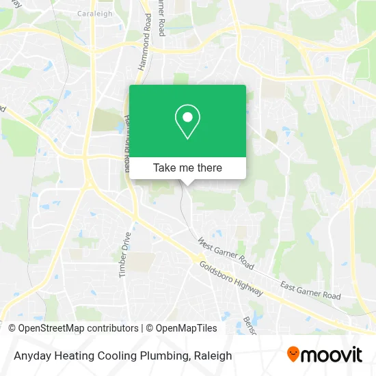 Anyday Heating Cooling Plumbing map