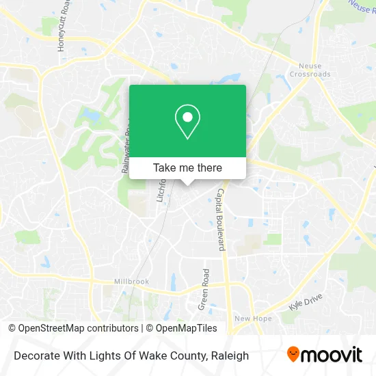 Decorate With Lights Of Wake County map