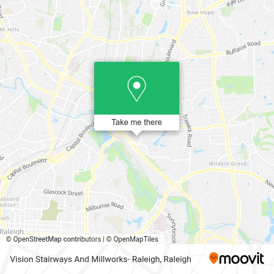 Vision Stairways And Millworks- Raleigh map