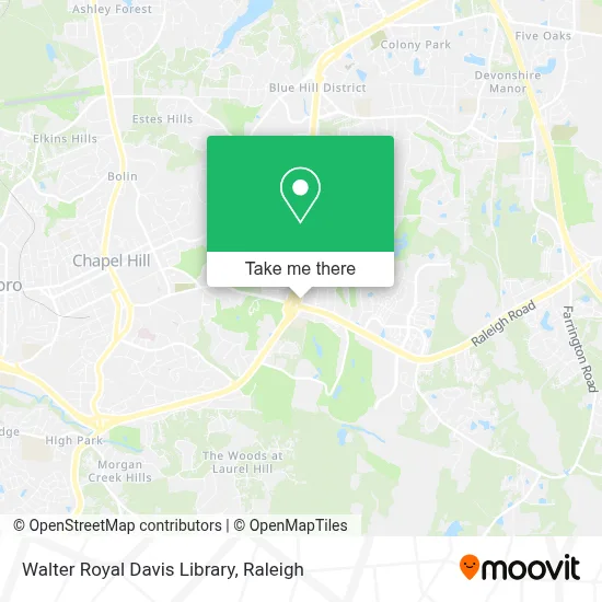 Walter Royal Davis Library map