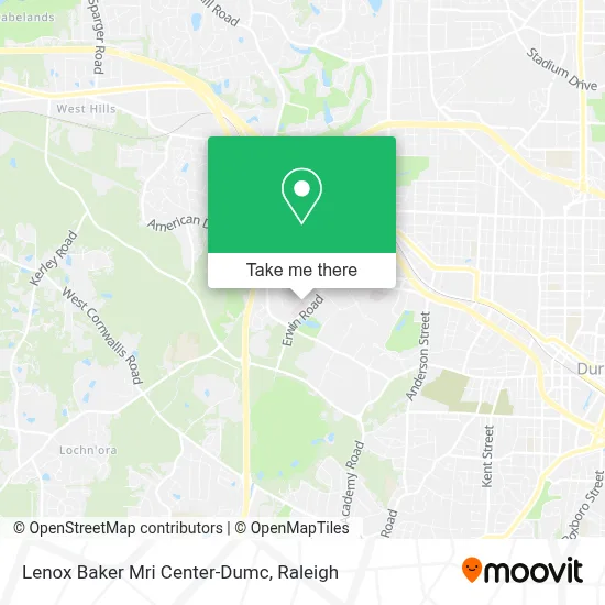 Lenox Baker Mri Center-Dumc map