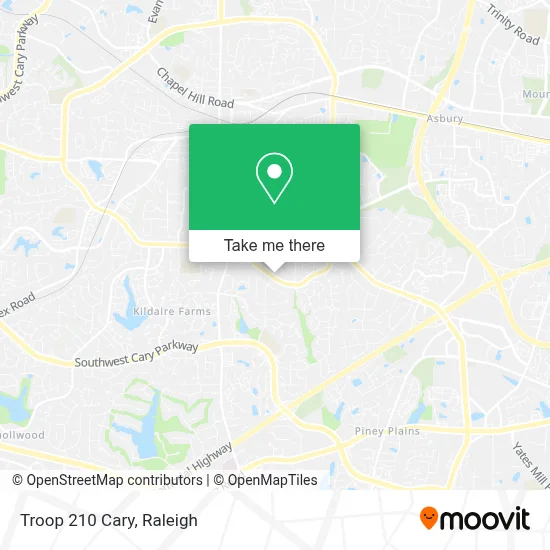 Troop 210 Cary map