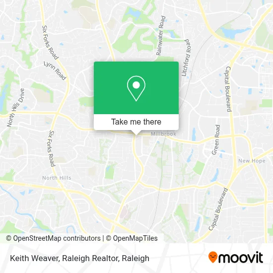 Keith Weaver, Raleigh Realtor map