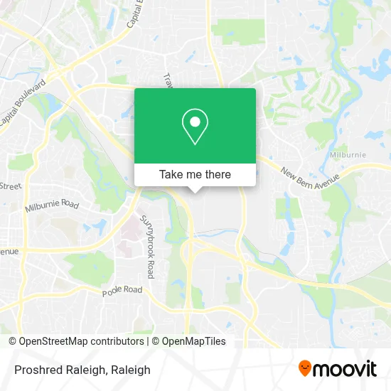 Proshred Raleigh map