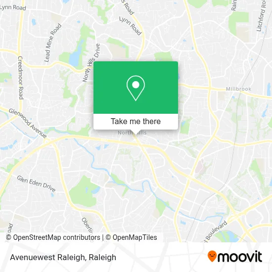 Avenuewest Raleigh map