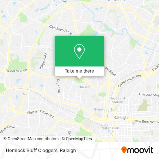 Hemlock Bluff Cloggers map