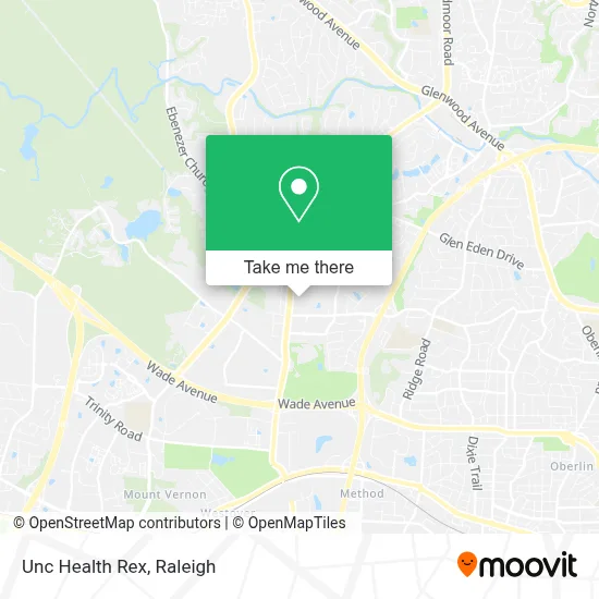 Unc Health Rex map
