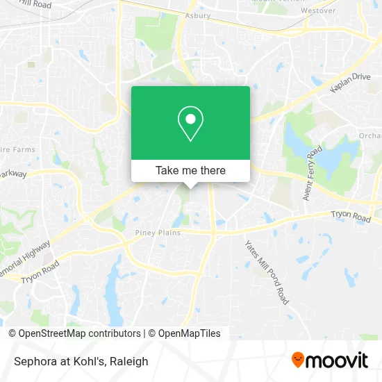 Sephora at Kohl's map