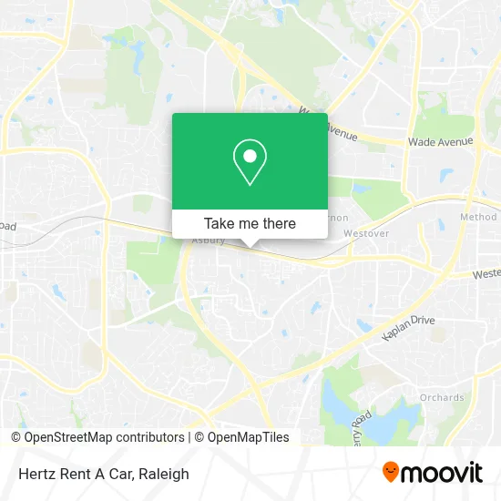 Hertz Rent A Car map