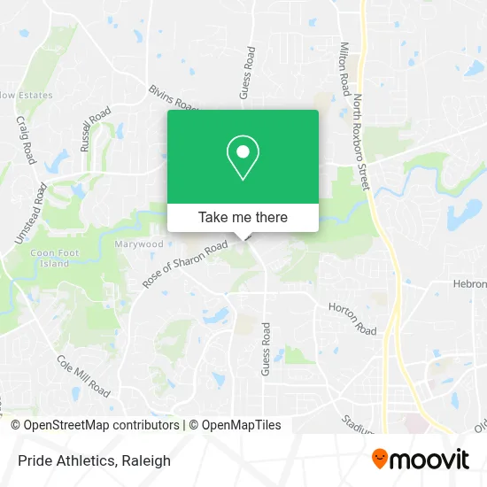 Pride Athletics map