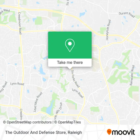 The Outdoor And Defense Store map